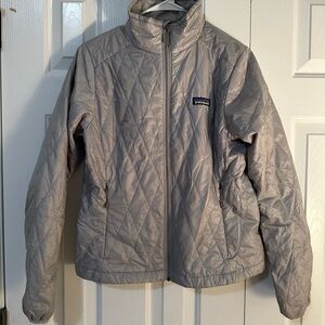 Patagonia jacket in grey, thin down jacket size small
